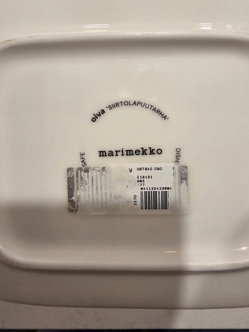 Marimekko White Oiva Rectangular Dish With Cup - Picture 8 of 9
